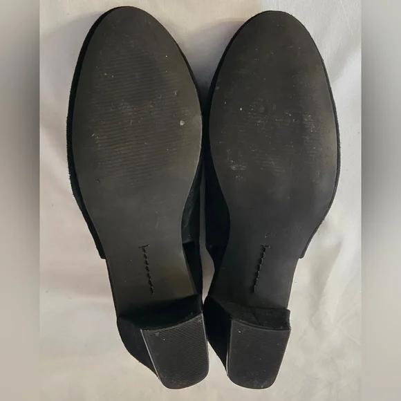 Adam Tucker Jenna Leather Suede Slingback Block Heels Size 7.5M - Picture 6 of 8